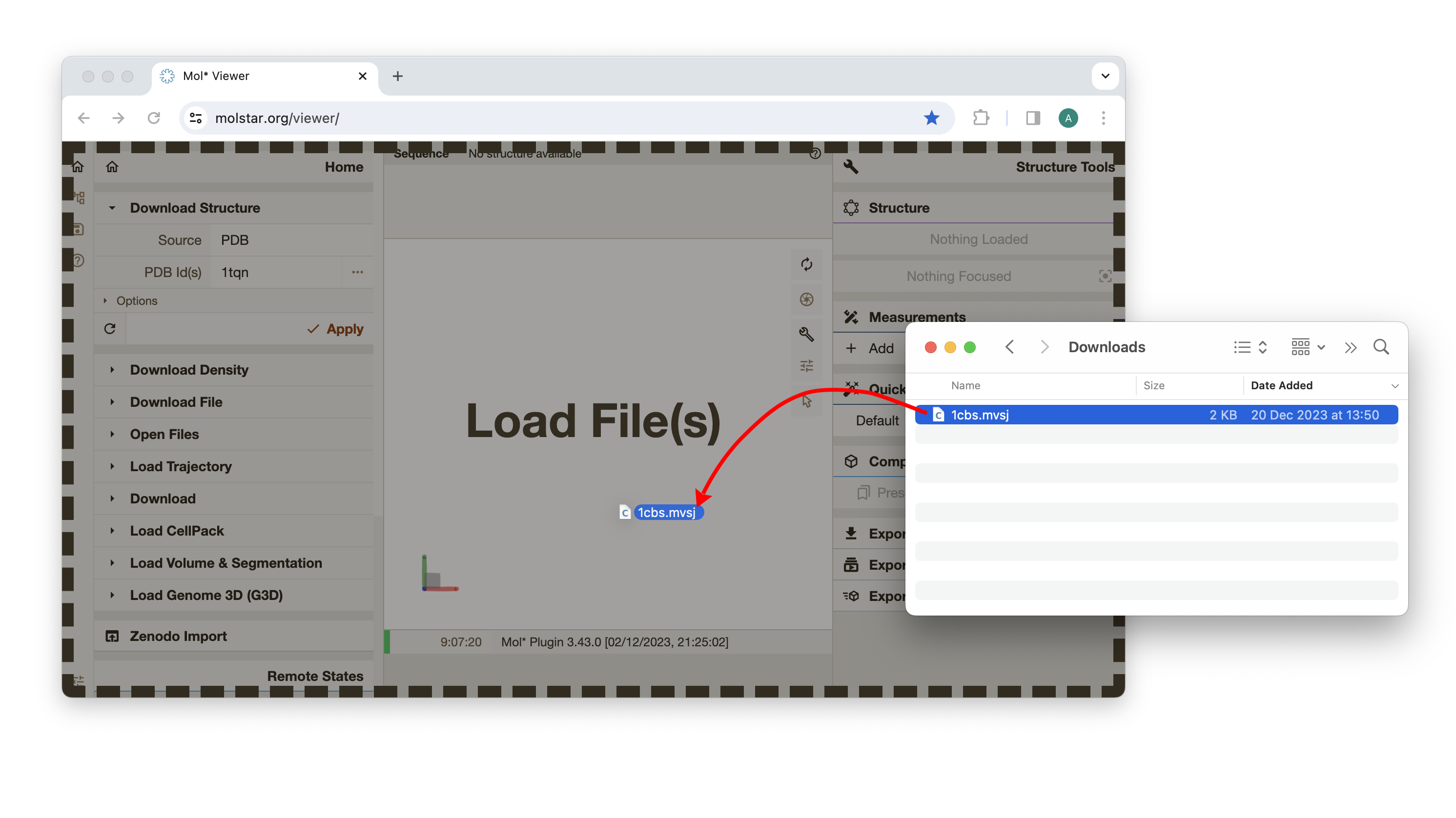 MolViewSpec extension - load by drag&drop