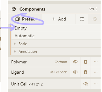 Empty preset